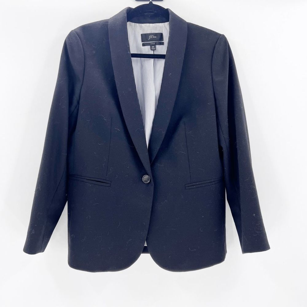 J.Crew Women's Black Parke Blazer Career Office Size 8P - Picture 2 of 7